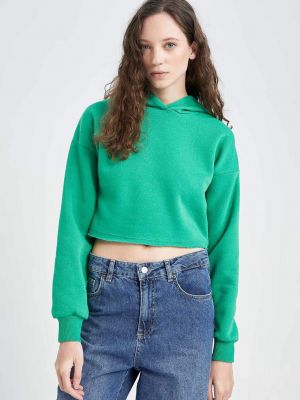 Džemperis su gobtuvu Defacto žalia