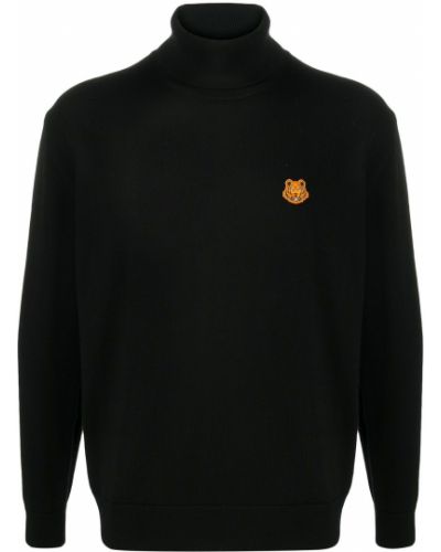 Пуловер с тигров принт Kenzo черно