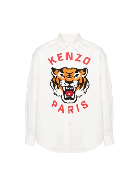 Koszula w tygrysie prążki Kenzo biała