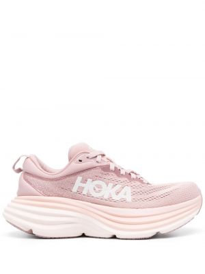 Sneakerși cu șireturi din dantelă Hoka One One roz