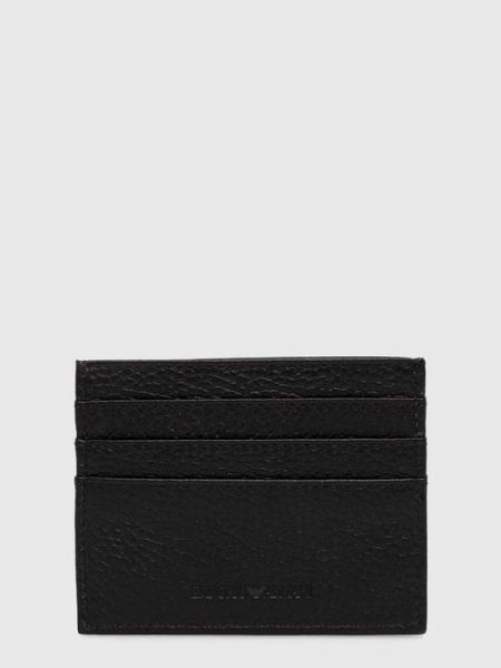 Кожаный кошелек Emporio Armani черный