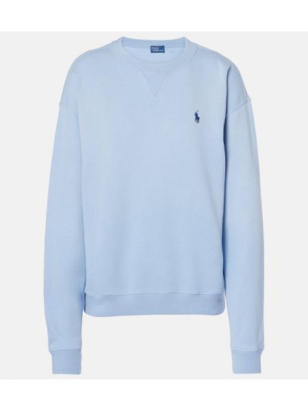 Bomull fleecetröja Polo Ralph Lauren blå