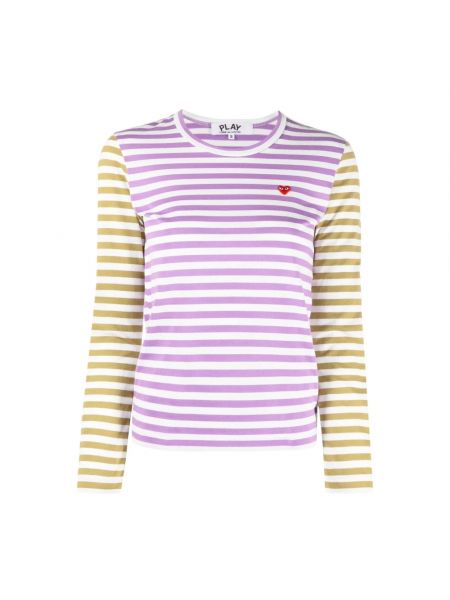 Top Comme Des Garcons Play fioletowy
