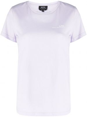 T-shirt en coton à imprimé A.p.c. violet