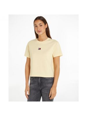 Camiseta manga corta de cuello redondo Tommy Jeans amarillo