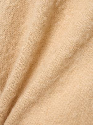 Suéter de punto de lana mohair Auralee beige