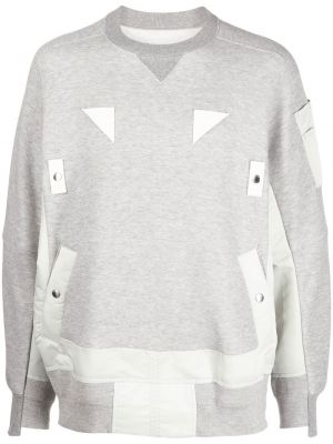 Bomull sweatshirt Sacai grå