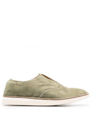 Pantofi loafer din piele de căprioară slip-on Premiata verde
