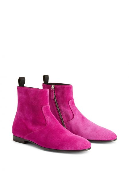 Zomšinės guminiai batai Giuseppe Zanotti rožinė
