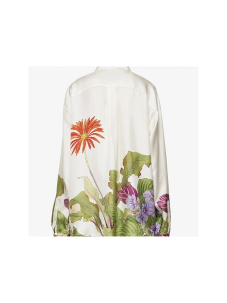 Camisa de raso de flores con estampado Pierre-louis Mascia