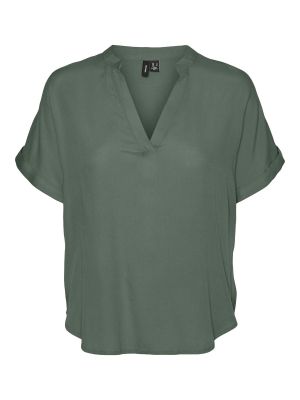 Κοντή μπλούζα Vero Moda πράσινο