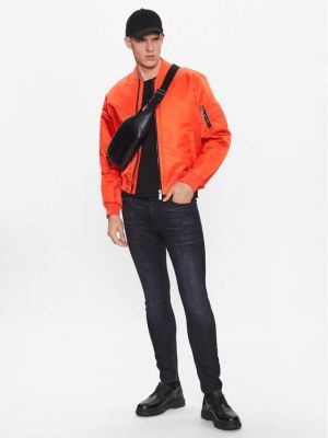 Priliehavá bomber bunda Calvin Klein oranžová