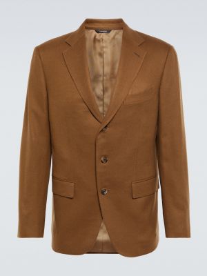 Кашемировый пиджак Loro Piana коричневый