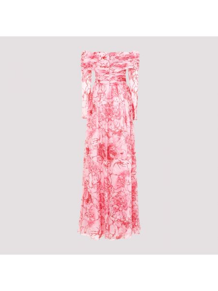 Jedwabna sukienka długa Giambattista Valli różowa