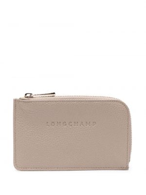 Kožená peněženka Longchamp zlatá