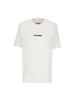 Koszulka bawełniana Jil Sander biała