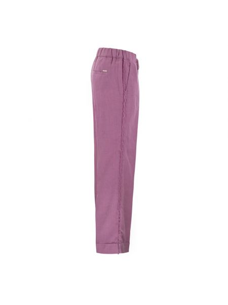 Pantalones de chándal con flecos de lino Peserico rosa