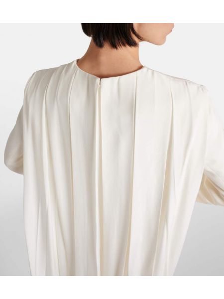 Svilena vunena maksi haljina Gabriela Hearst bijela