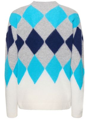 Кашмирен вълнен пуловер Moncler Genius синьо