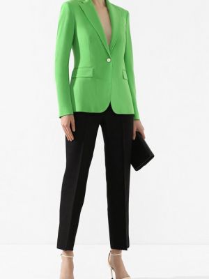 Шерстяной пиджак Ralph Lauren зеленый
