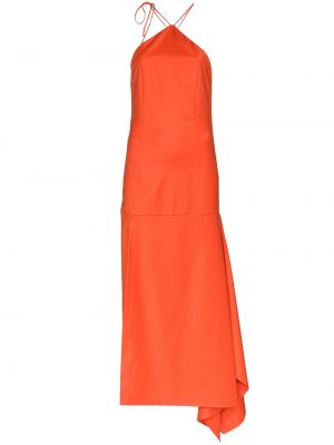 Vestido de cóctel asimétrico Materiel naranja