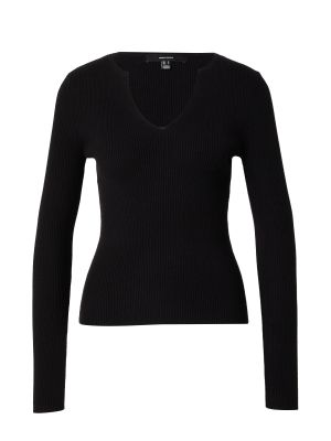 Пуловер slim Vero Moda черно