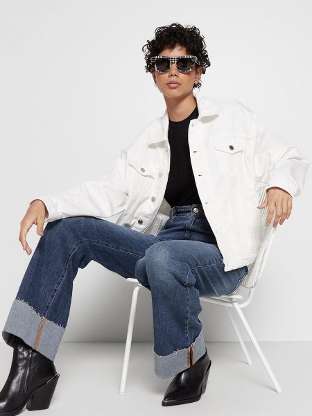 Kurtka jeansowa Karl Lagerfeld biała
