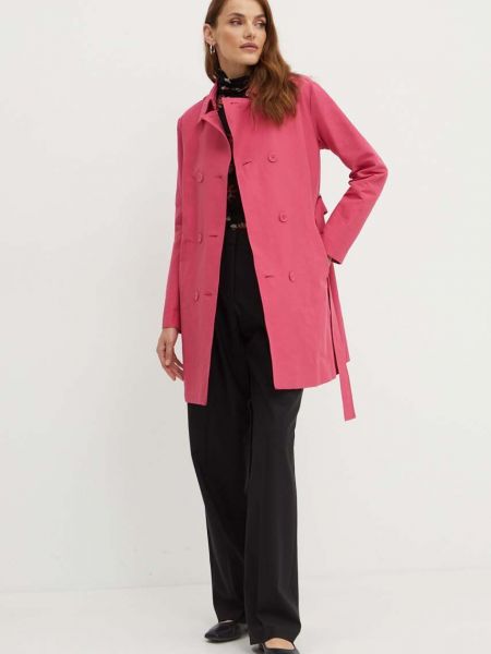 Демисезонное пальто Max&co розовый