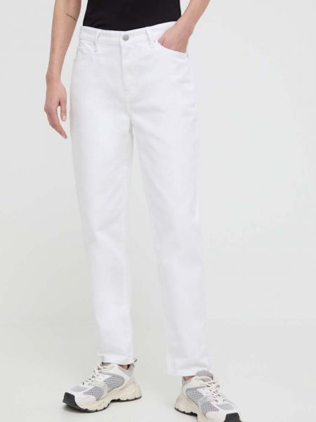 Jeansy z wysoką talią Armani Exchange białe
