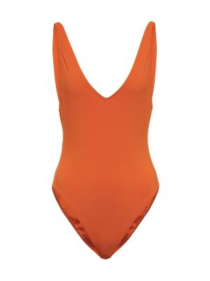 Plavky s výstřihem do v Totême oranžové