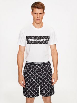Pletené pyžamo Karl Lagerfeld černé