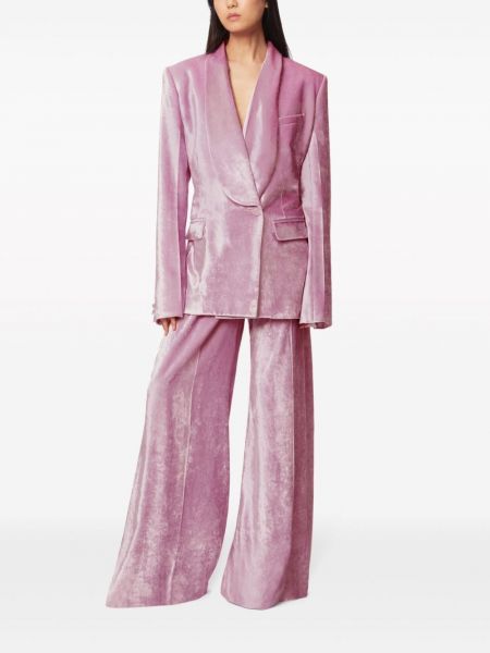 Sametové kalhoty Nina Ricci růžové