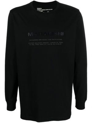T-krekls ar apdruku Maharishi melns