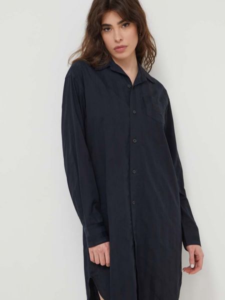Bombažna spalna srajca Lauren Ralph Lauren črna