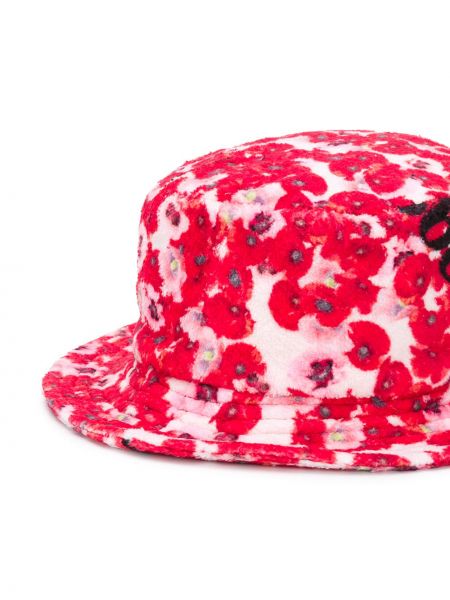 Sombrero de flores Natasha Zinko rojo