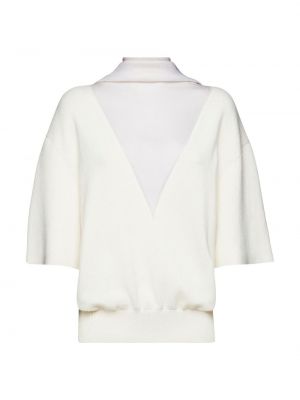 Relaxed плетена блуза Ferragamo бяло