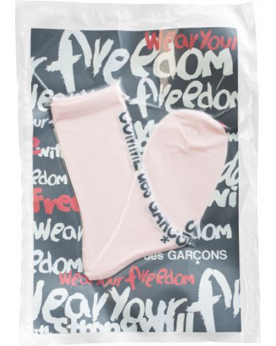 Носки с логотипом Comme Des Garçons, розовые