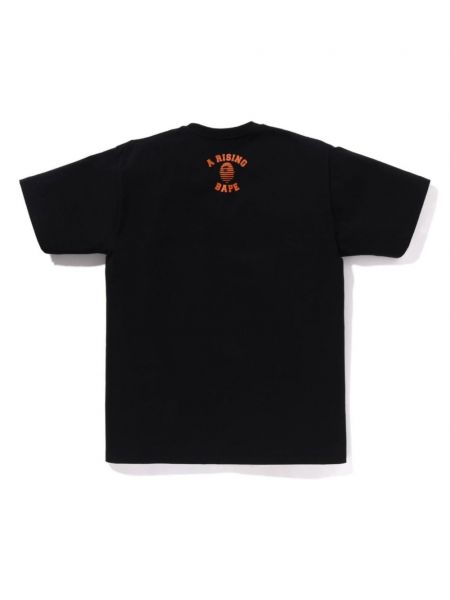 Kokvilnas t-krekls ar apdruku A Bathing Ape® melns