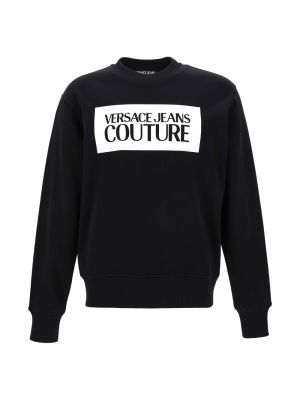 Sweter z okrągłym dekoltem Versace Jeans Couture czarny