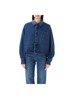 Jeansjacke aus baumwoll Ami Paris blau