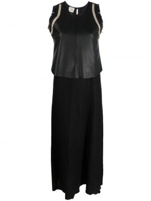 Δερμάτινη μάξι φόρεμα Alysi μαύρο