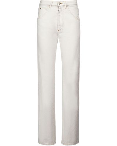 Bavlněné džíny relaxed fit Maison Margiela bílé