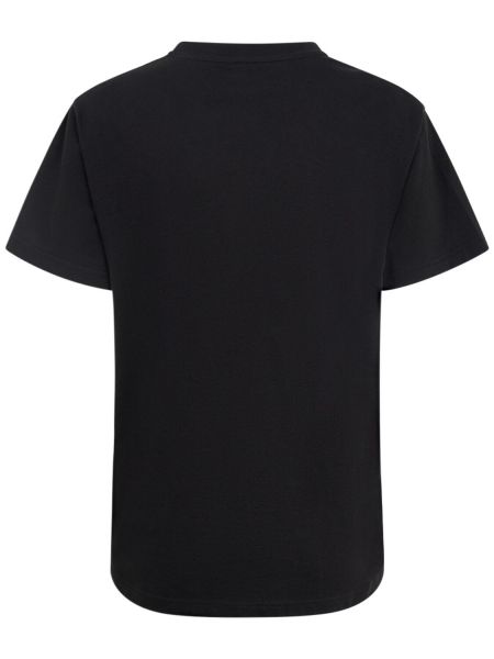 Βαμβακερή μπλούζα από ζέρσεϋ Chloé μαύρο