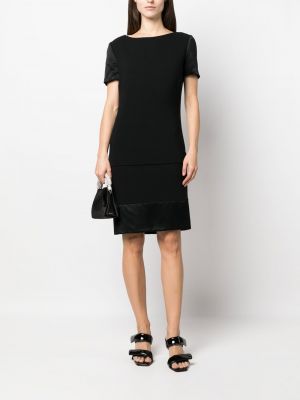 Hedvábné mini šaty Chanel Pre-owned černé