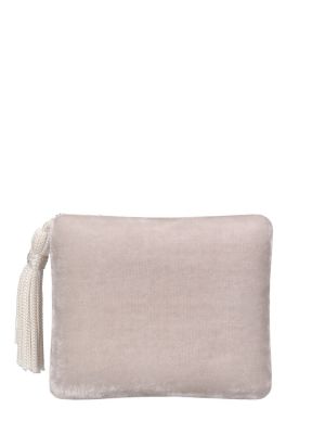 Кадифени чанта тип „портмоне“ Sophie Bille Brahe сиво
