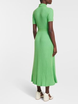 Midi haljina od kašmira Gabriela Hearst zelena