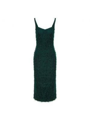 Платье из вискозы Dries Van Noten, зеленое