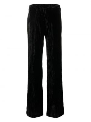 Aksamitne proste spodnie Ermanno Firenze czarne