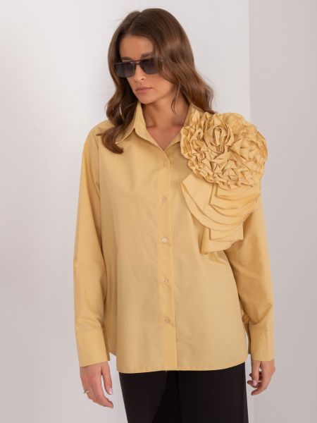 Klasična košulja Fashionhunters žuta