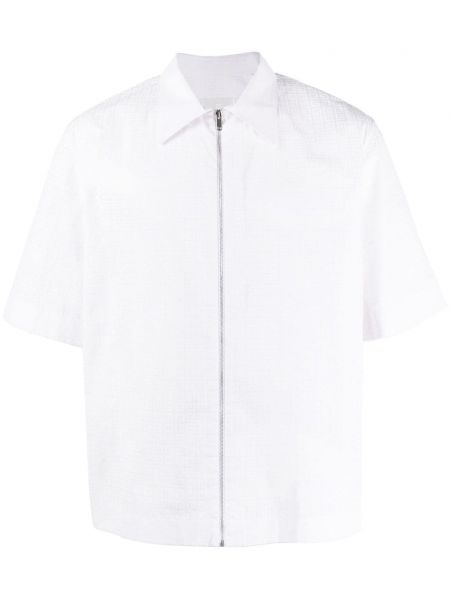 Βαμβακερό πουκάμισο με φερμουάρ Givenchy λευκό